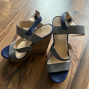 Jessica Simpson tall blue wedges